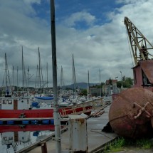 Boats on the old shipyard